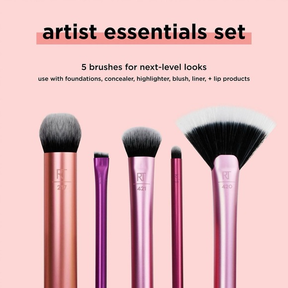 Real Techniques Artist Essential Face, Eyes, Lips Makeup Brush Set - Picture 3 of 5